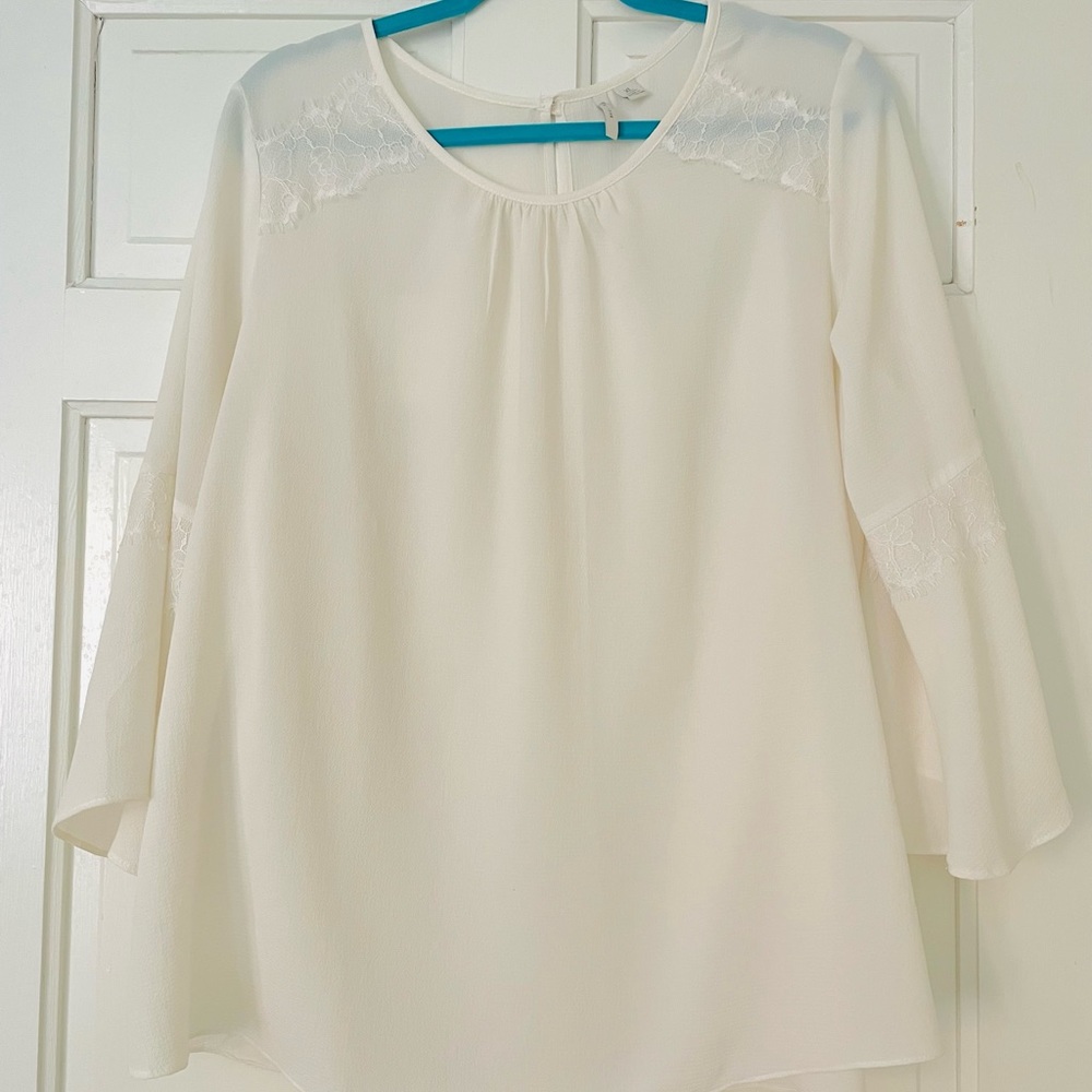 Est. 1946 Cream and Lace Sheer Tunic